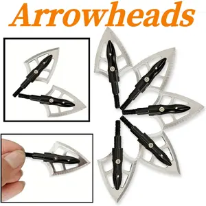 12-Piece Arrowheads Compatible with Multiple Shafts Durable and Sturdy Universal Threaded Arrowheads Easy Installation Essential for Indoor and Outdoor Archery archery enthusiast adult beginner archery practice