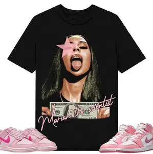 BIG FACE Mariahh ST light Pink Star, Shirt to match A J Valentine Collection or Low Triple Pink, Shirt to matching Sneaker
