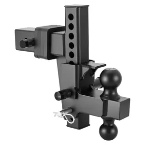 Adjustable Trailer Hitch Fit 2.5 Inch Receiver, Trailer Hitch Mount With 2 Inch & 2-5/16 Inch Balls, 21000 Lbs GTW, 9 Inch Drop, Towing Ball Mounts For RVs, Off-Road Vehicles And Trucks, Black