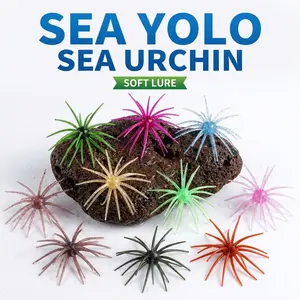High-Elasticity TPE Floating Soft Worm Lure | Bionic Sea Urchin Soft Lure | Japanese-Style Soft Lure for Sea Fishing & Black Pit (Pay-to-Fish Ponds) | Specialized for Bass – Suitable for Drop Shot Rig, Insert Weight Rig / Ned Rig.