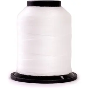 Solid Colors Thread Cones 100% Polyester 3ply 50wt Polyester Thread for Quilting and Sewing (Snow White, 1100 Yards)