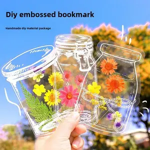 Easter Gift 40Pcs DlY Bookmarks-TransparentDried Flower Spring Bookmarks, Handmade DriedFlower Bookmarks, Floral Bookmark Craft Kit, DlYTransparent Beautiful Floral Page Marke