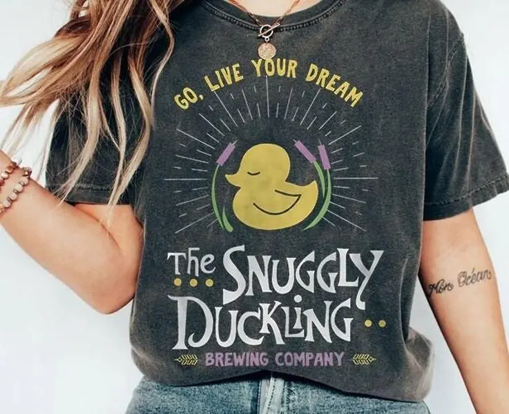 Vintage Tangled Rapunzel Princess Shirt, Funny Snuggly Duckling T-shirt, Rapunzel Go Live Your Dream Tee, Magic Kingdom Trip Outfits Unisex Cotton Crewneck Shirt