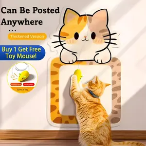 Cat Scratcher Wall Mount – [BOGO + Free Mouse Toy!] Thick & Durable Scratch Pad for Wall, Sofa, Cabinet, Glass – Scratch Resistant Protector – Personalized Cat Tree Tower – Multi-Style Options for Small Cats