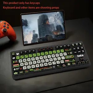 Aston Digital125-Key Anime Apocalypse Theme Keycap, Translucent Gaming Keycap, SA Height, Bottom Translucent Material, PBT Dye-Sublimation, Matte Texture, Suitable for Cross-Axis Mechanical Keyboard Keycaps