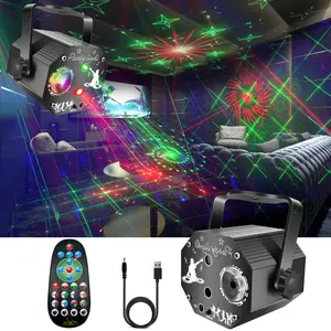 POGOLAB【72 Pattern】Party Lights Dj Disco Lights, Strobe Stage Light Sound Activated Laser Llights Projector with Remote Control for Parties Bar Birthday Wedding Holiday Event Live Show Xmas Decorations Lights Free Ship
