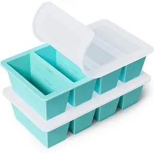 Silicone Freezer Tray for Sauce Cube, Broth and Soup Storage - 250mL 125mL Silicone Freezing Portions for Meal Prep