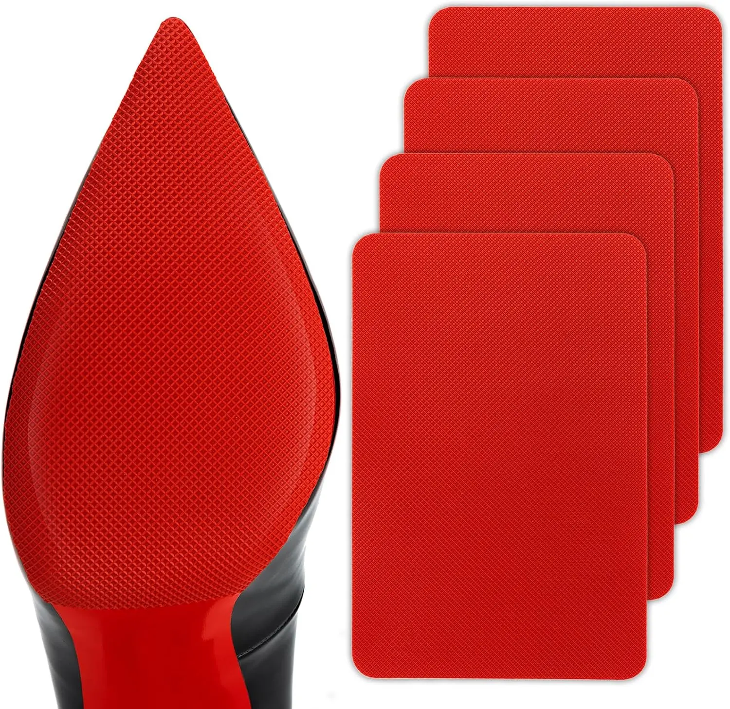 10pcs Red Sole Protector for Christian Louboutin Heels, Self-Adhesive Shoe Sole Covers, No Battery Needed, Easy Apply Durable Silicone Heel Protectors