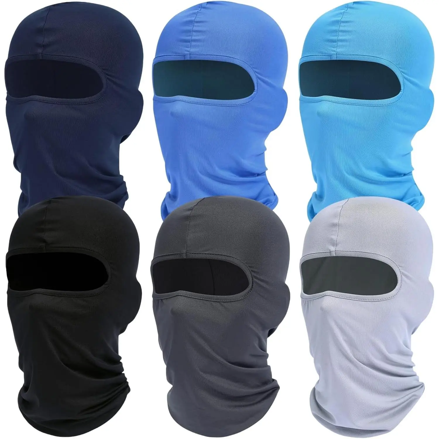 6-Pack Cooling Balaclava Neck Gaiter, Protective Gear, Full-Face Cover Hood Shiesty Mask, Cooling Breathable Balaclava for Men, Women