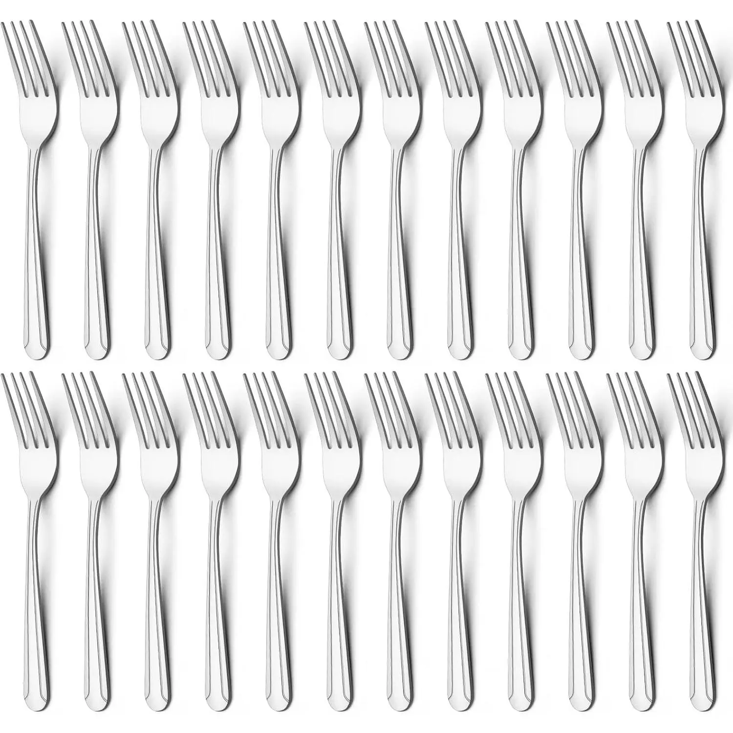 24 Pieces Dinner Forks Set, 8.2-Inch Stainless Steel Forks Silverware, Flatware Salad Forks for Home, Kitchen or Restaurant - Mirror Polished, Dishwasher Safe