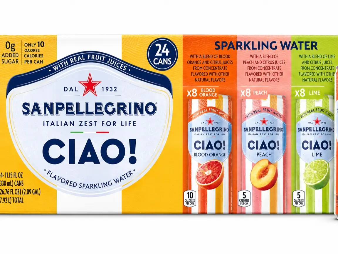 SanPellegrino CIAO! Rainbow Cans (24-Pack) | Sparkling Italian-Inspired Fruit Drinks!
