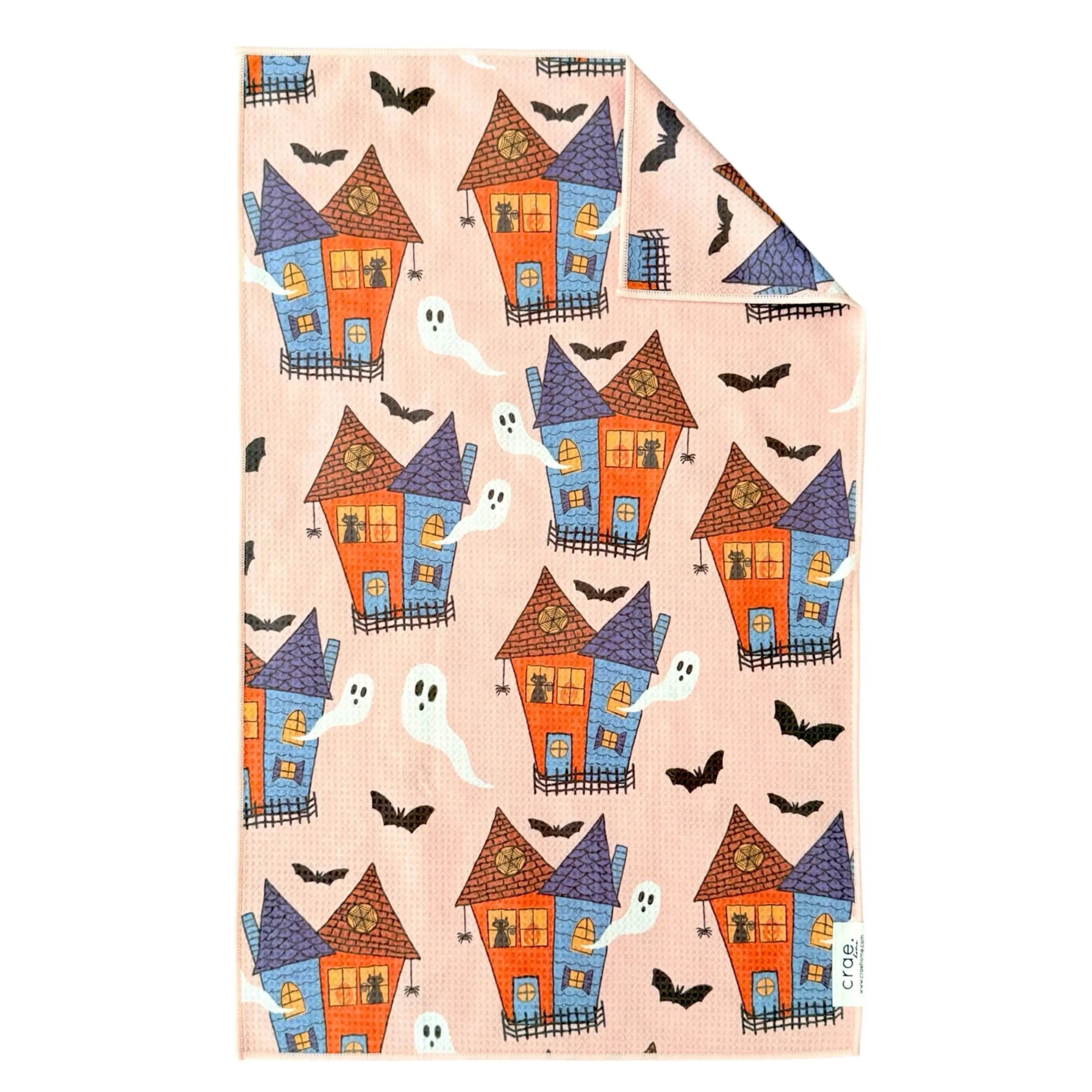 CRAE.HOME Cursed Cottage Double-Sided Microfibre Hand Towel - Washable, Absorbing, Extra-Large Multi-Purpose Bathroom Towel for Home Use, Washable Hand Towels, Absorbing Hand Towels