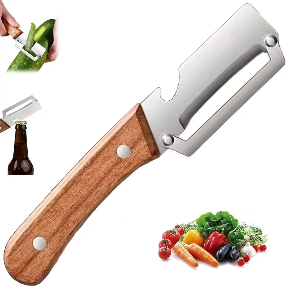 1PCS Kitchen Multi-Function Stainless Steel Thickened Fruit Peeler Knife for Sugar Cane and Pineapple Skin Removal Special Tool