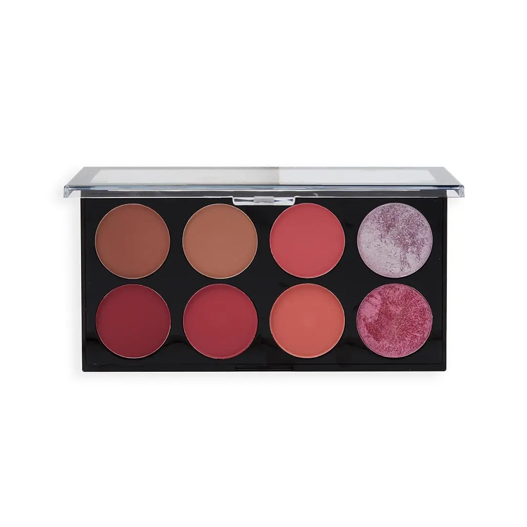 Compact Glam 8-Shade Face Palette with Blush, Bronzer & Highlighter, Buildable Matte Powder for Brightening, Cruelty-Free Vegan Makeup, Sugar & Spice - 13g, Beauty Cosmetics