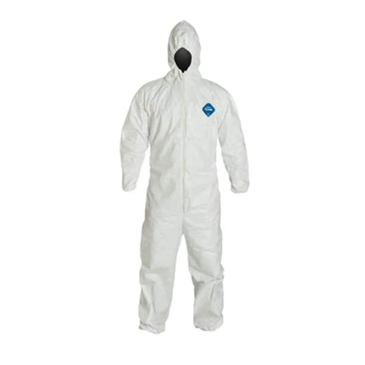 Men's Lightweight Workwear Coveralls in Tyvek Fabric, Long Sleeve with Attached Hood, Puncture-Resistant, Pack of 25, Zipper Front, Highly Resistant To Punctures, Abrasion Resistant Coveralls