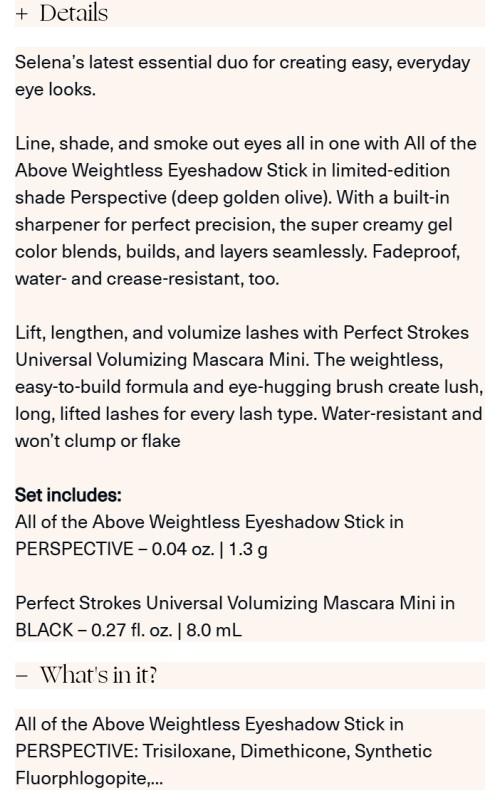 Selena’s Essential Eye Duo