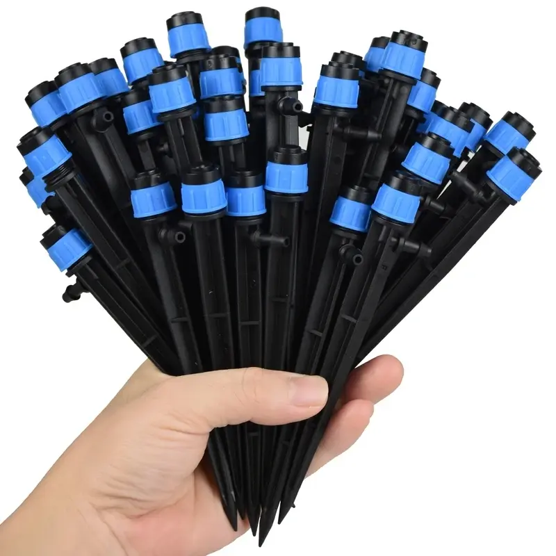 50pcs 13cm Adjustable 360-Degree Garden Sprinkler Nozzles, Sprinkler Head, Fits 4/7mm Hose, Spray Nozzles For Garden Hose, Drip Irrigation Watering System KSuitable for Potted Plants and Greenhouses, Hose Sprayer Nozzle