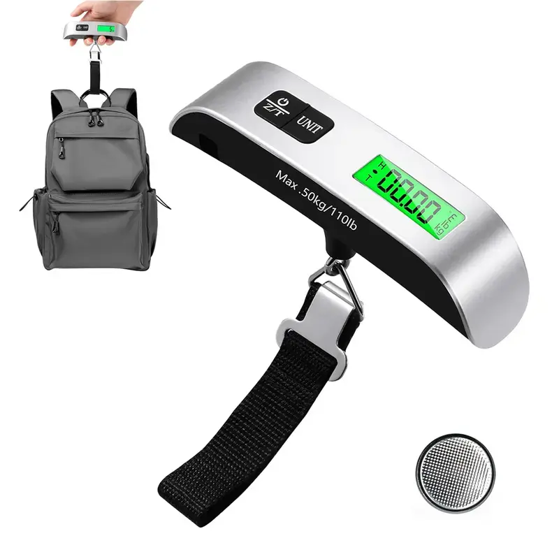 Luggage Scale, Easy to Carry, Small in Size, Suitable for Carrying, 110 pounds, Will be a Popular Luggage Scale in The Future (1), 5.9x4.2x1.49inches