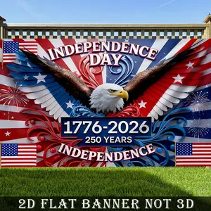 Independence Day Eagle American Flag Backdrop Tapestry, Polyester Patriotic Banner for National Day, Victory Day, Memorial Day, Birthday Celebrations, Party Wall Decoration