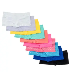 Alyce Intimates Pack of 10 Seamless Boyshort, Solids & Prints