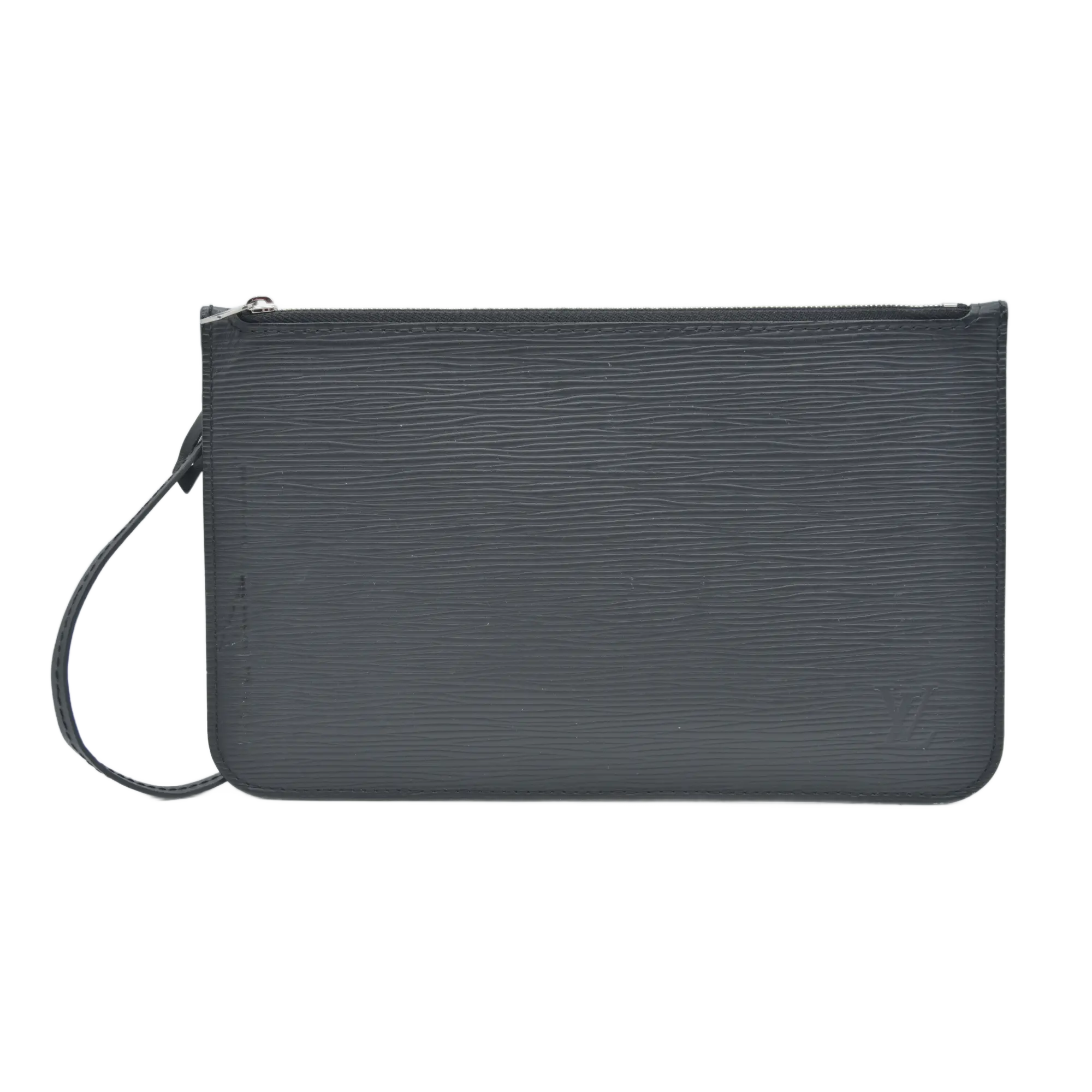 Pre-owned Louis Vuitton canvas Small Leather Goods Epi Neverfull Pouch Black 2018