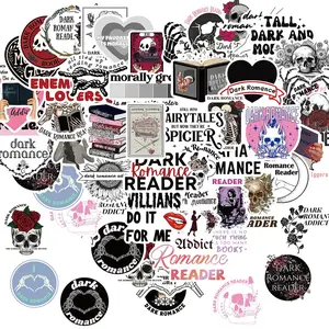 Dark Romance Sticker, 50pcs/set Bookish Reading Sticker, Romance Sticker for Adult, Book Lovers Gift, Office Stationery & Supplies
