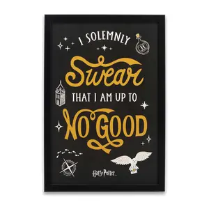 Harry Potter Up To No Good Black Framed Wood by Open Roads
