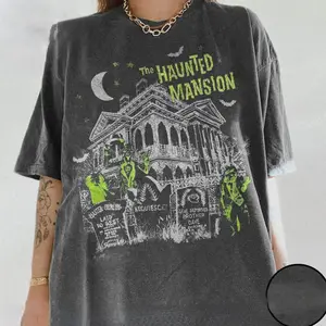 Vintage The Haunted Mansion Shirt, Hitchhiking Ghosts Leota Halloween tshirt, Magic Kingdom Halloween Family Trip Vacation DXF