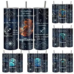 Constellation Astrology Coffee Mug, 1 Count Stainless Steel Double Wall Vacuum Insulated Tumbler, Witchy Gifts, Horoscope Constellation Zodiac Gifts for Women and Men, Drinkware, Insulated Travel Drinkware
