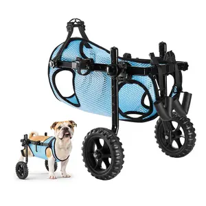 VEVOR Dog Wheelchair for Back Legs, Adjustable 2 Wheels Pet Wheelchair, Lightweight Dog Cart with Shock-Absorbing Wheels, Mobility Support Wheel Chair for Disabled Injured Dogs up to 33lbs, Medium