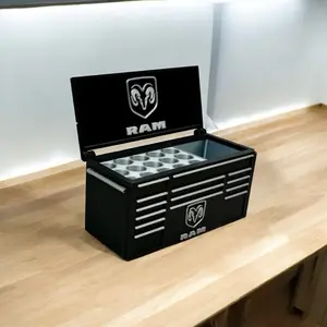 Ram  inWorkbench Toolbox Pen Holder - Mini Tool Chest Organizer for Desk, Durable 3D-Printed Material, Ideal for Mechanics, Woodworkers, and DIYers