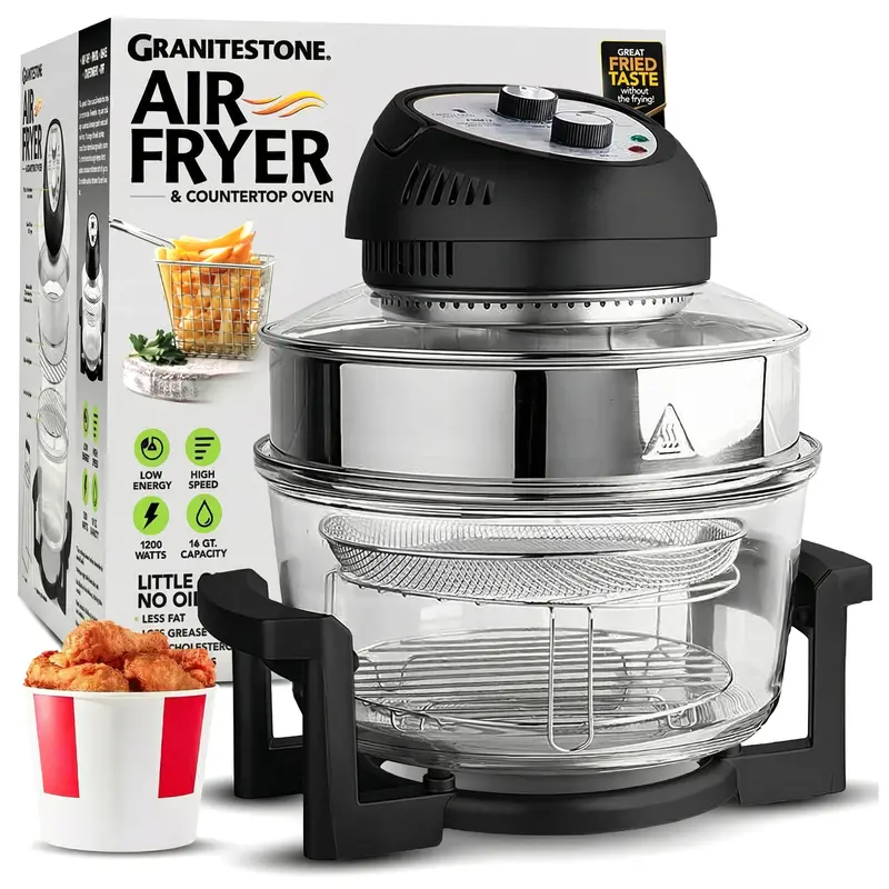 PowerXL SmartSynx 1750W Duplex French Door Toaster Oven and Air