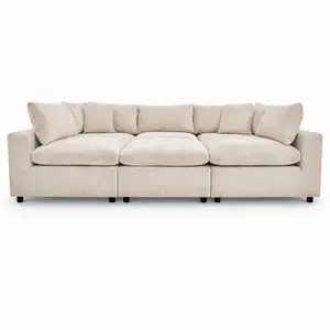 Laurel Ivory Velvet Modular Sofa