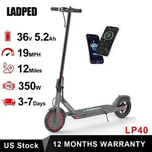 LP40 Electric Scooter 350W 19mph APP Smart Control 4 Speed Modes Foldable Electric Scooter 16miles Max Range for Adult