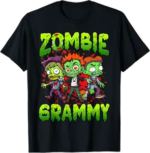 Zombie Grammy Halloween Costume Family Matching T-Shirt - Jasminean Shop 41B0D7PNM2VP