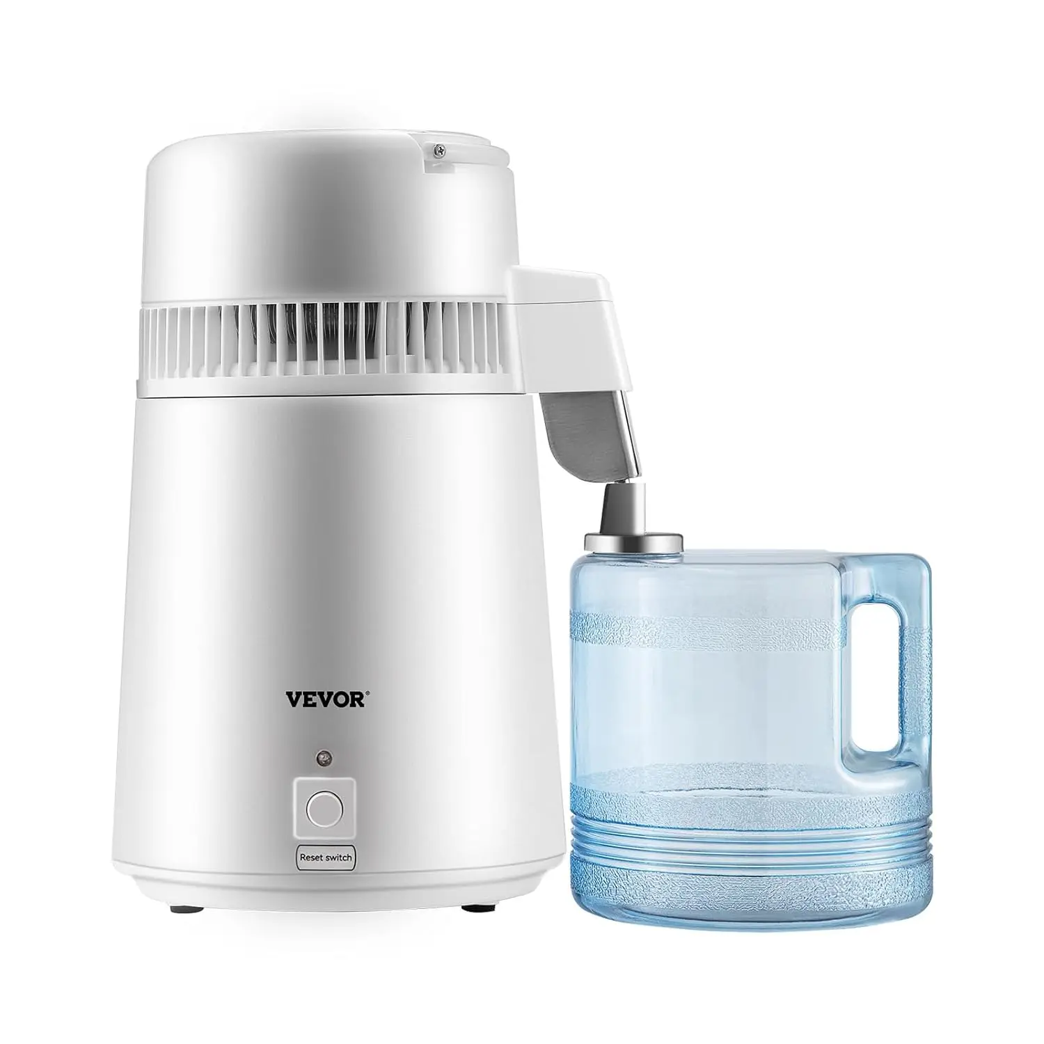 VEVOR Pure Water Distiller Purifier Filter 1.1 Gal /4L 750W Fully Upgraded with Handle BPA Free Container Home Use White