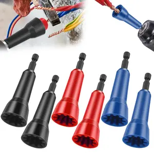 6 fast wire and nut twisters for drill bit | Rotate and twist wire connector sleeve, metal wire connector driver with 1/4 "chuck, wire stripping and twisting tool for fast fastening wire, DIY Tools