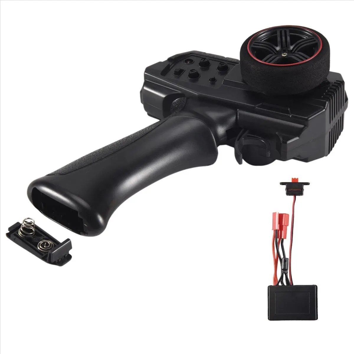 AX-7S 2.4G 3CH Remote Controller with 2-in-1 Receiver ESC, Compact Universal Fit for WPL D12, MN D90 RC Cars and Boats, Rc Cars/Boats