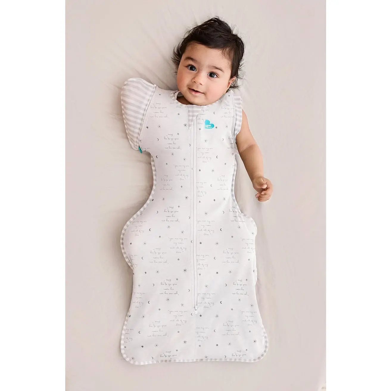Swaddle Up™ 2-in-1 Transition Bag 0.2 TOG Cotton White You Are My