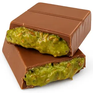 Dubai Chocolate Kunafa Pistachio - (The Original), 3.4 oz - 95 gr (Pack of 1), daily fresh shipment, Ideal Gift for all Occasions, Gulluoglu Kunafa, Dubai Chocolate Bar Pistaciho