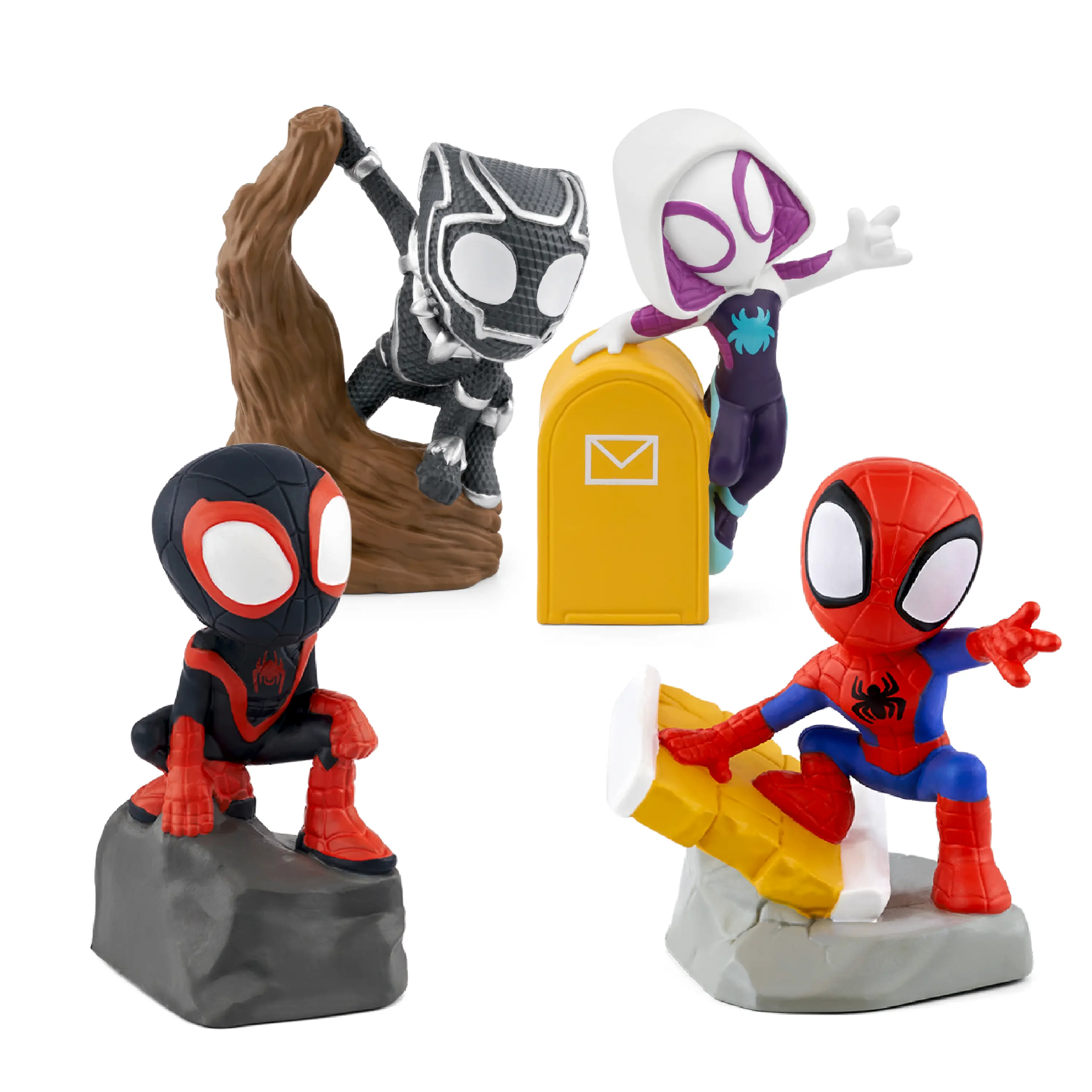 Tonies 4-Pack Spidey & His Amazing Friends Bundle with Spidey, Ghost-Spider, Spin, and Black Panther