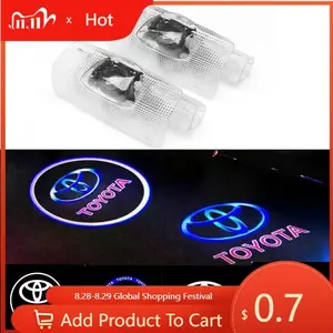 2Pc Fot Toyota 2026 New LED door welcome Projection logo light For Toyota Camry Highlander Land Cruiser Prado Avalon Reiz Rav4 Crown