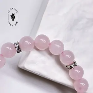 Rose Quartz Bracelet, Natural Crystal Bracelet 8mm, Stone of Love Crystal Bracelet