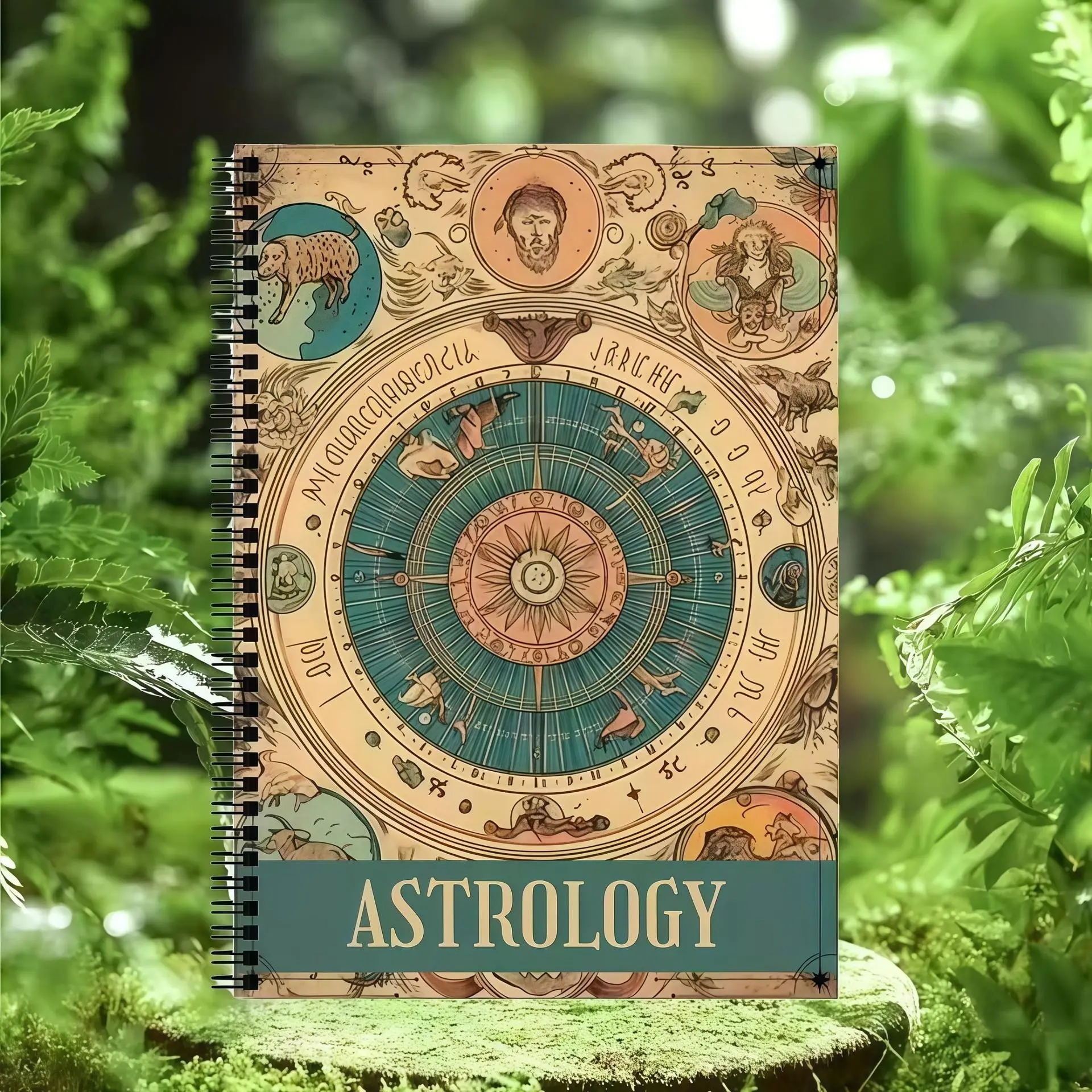Vintage Astrology Spiral Bound Book, Zodiac Symbols, Planet Interpretations, Star Charts, Mystical Aesthetic, Essential Reading, Modern Cute
