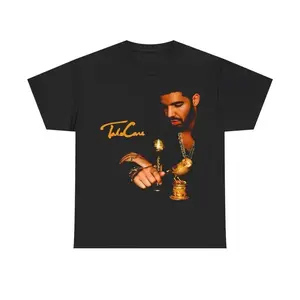 [100% Cotton][Graphic Tee] Drake Vintage Hip Hop Rap Shirt Streetwear Music Inspired Shirt For Take Care Fan Casual Classic Cotton Menswear Retro T-Shirt Top Comfy Graphic Smooth Tee Underwear Tshirt Shortsleeve