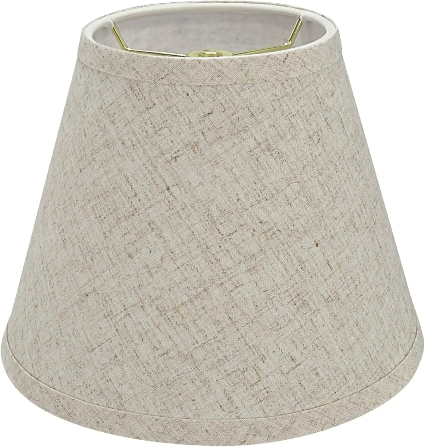 Transitional Hardback Empire-Shape Spider Construction Lamp Shade - Lamp Accessory, Flaxen, 9" Wide (5"x9"x7")