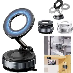 Magnetic Phone Stand Holder Universal Foldable Desk Mount for Android and Apple Devices with Adjustable Angle and Strong Grip