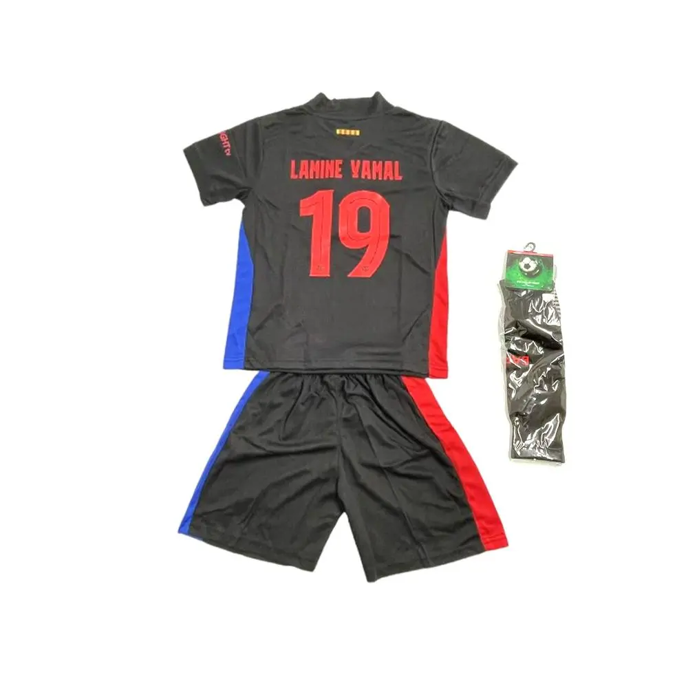 Youth 3-Piece Soccer Uniform, 2025 Home Football Kit with #19 Jersey, Shorts, and Socks, Fan Gift Set for Kids, Football Shirts