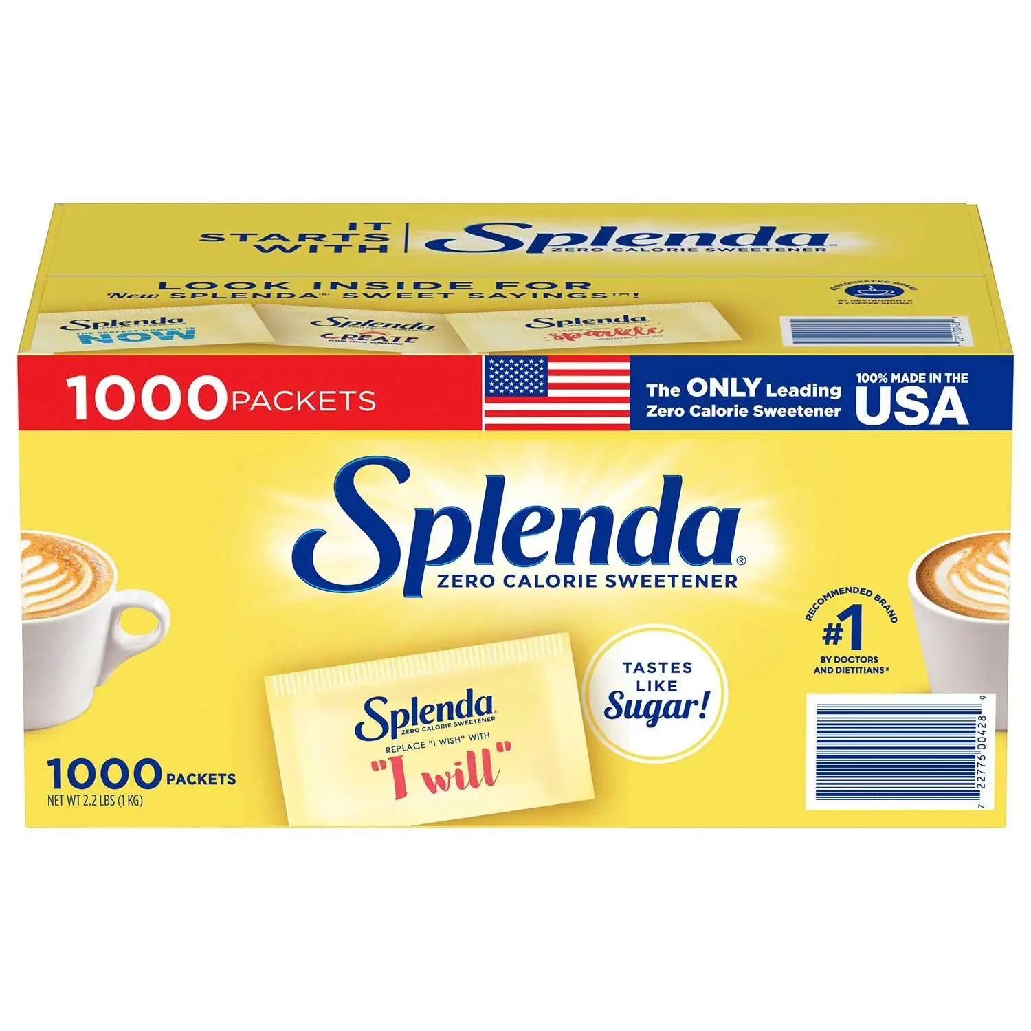 Splenda Zero Calorie Sweetener Packets, 1,000 ct. Splenda Zero Calorie Sweetener Packets, 1,000 ct.