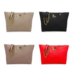 Badgley Mischka Large Quilted Tote Bag